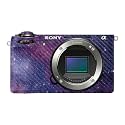 Carbon Fiber Camera Skin Compatible with Sony A6700 Mirrorless Camera (2023) - Violet Stars - Premium 3M Vinyl Protective Wrap Decal Cover - Easy to Apply | Crafted in the USA by MightySkins