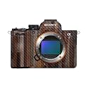 Carbon Fiber Camera Skin Compatible with Sony Alpha A7 Mark V (2025) - Woody - Premium 3M Vinyl Protective Wrap Decal Cover - Easy to Apply | Crafted in the USA by MightySkins