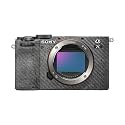 Carbon Fiber Camera Skin Compatible with Sony A7C Mark II (2023) - Scratched Up - Premium 3M Vinyl Protective Wrap Decal Cover - Easy to Apply | Crafted in the USA by MightySkins