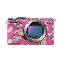 Carbon Fiber Camera Skin Compatible with Sony A7C Mark II (2023) - Sakura Pink - Premium 3M Vinyl Protective Wrap Decal Cover - Easy to Apply | Crafted in the USA by MightySkins