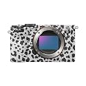 Carbon Fiber Camera Skin Compatible with Sony A7C Mark II (2023) - Snow Leopard Print - Premium 3M Vinyl Protective Wrap Decal Cover - Easy to Apply | Crafted in the USA by MightySkins