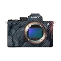 Carbon Fiber Camera Skin Compatible with Sony Alpha A7 Mark V (2025) - Storm Cloud - Premium 3M Vinyl Protective Wrap Decal Cover - Easy to Apply | Crafted in the USA by MightySkins