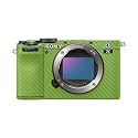 Carbon Fiber Camera Skin Compatible with Sony A7C Mark II (2023) - Solid Lime Green - Premium 3M Vinyl Protective Wrap Decal Cover - Easy to Apply | Crafted in the USA by MightySkins