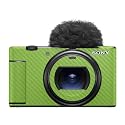 Carbon Fiber Camera Skin Compatible with Sony ZV-1 Mark II (2023) - Solid Lime Green - Premium 3M Vinyl Protective Wrap Decal Cover - Easy to Apply | Crafted in the USA by MightySkins