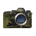 Carbon Fiber Camera Skin Compatible with Sony Alpha 9 III (2024) - Green Camouflage - Premium 3M Vinyl Protective Wrap Decal Cover - Easy to Apply | Crafted in the USA by MightySkins