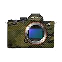 Carbon Fiber Camera Skin Compatible with Sony Alpha A7 Mark V (2025) - Green Camouflage - Premium 3M Vinyl Protective Wrap Decal Cover - Easy to Apply | Crafted in the USA by MightySkins