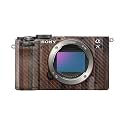 Carbon Fiber Camera Skin Compatible with Sony A7C Mark II (2023) - Woody - Premium 3M Vinyl Protective Wrap Decal Cover - Easy to Apply | Crafted in the USA by MightySkins