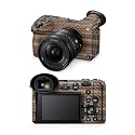 Carbon Fiber Camera Skin Compatible with Sony FX2 Digital Camera (2025) - Dark Zebra Wood - Premium 3M Vinyl Protective Wrap Decal Cover - Easy to Apply | Crafted in the USA by MightySkins