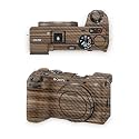 Carbon Fiber Camera Skin Compatible with Sony A6700 Mirrorless Camera (2023) - Dark Zebra Wood - Premium 3M Vinyl Protective Wrap Decal Cover - Easy to Apply | Crafted in the USA by MightySkins