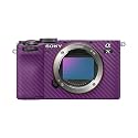 Carbon Fiber Camera Skin Compatible with Sony A7C Mark II (2023) - Solid Purple - Premium 3M Vinyl Protective Wrap Decal Cover - Easy to Apply | Crafted in the USA by MightySkins