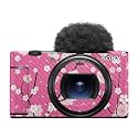 Carbon Fiber Camera Skin Compatible with Sony ZV-1 Mark II (2023) - Sakura Pink - Premium 3M Vinyl Protective Wrap Decal Cover - Easy to Apply | Crafted in the USA by MightySkins