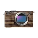 Carbon Fiber Camera Skin Compatible with Sony A7C Mark II (2023) - Dark Zebra Wood - Premium 3M Vinyl Protective Wrap Decal Cover - Easy to Apply | Crafted in the USA by MightySkins