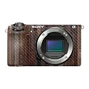 Carbon Fiber Camera Skin Compatible with Sony A6700 Mirrorless Camera (2023) - Woody - Premium 3M Vinyl Protective Wrap Decal Cover - Easy to Apply | Crafted in the USA by MightySkins