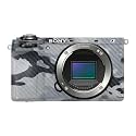 Carbon Fiber Camera Skin Compatible with Sony A6700 Mirrorless Camera (2023) - Gray Camouflage - Premium 3M Vinyl Protective Wrap Decal Cover - Easy to Apply | Crafted in the USA by MightySkins