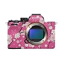 Carbon Fiber Camera Skin Compatible with Sony Alpha A7 Mark V (2025) - Sakura Pink - Premium 3M Vinyl Protective Wrap Decal Cover - Easy to Apply | Crafted in the USA by MightySkins