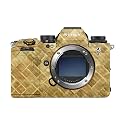 Carbon Fiber Camera Skin Compatible with Sony Alpha 9 III (2024) - Gold Tiles - Premium 3M Vinyl Protective Wrap Decal Cover - Easy to Apply | Crafted in the USA by MightySkins