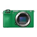 Carbon Fiber Camera Skin Compatible with Sony A6700 Mirrorless Camera (2023) - Solid Green - Premium 3M Vinyl Protective Wrap Decal Cover - Easy to Apply | Crafted in the USA by MightySkins