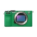 Carbon Fiber Camera Skin Compatible with Sony A7C Mark II (2023) - Solid Green - Premium 3M Vinyl Protective Wrap Decal Cover - Easy to Apply | Crafted in the USA by MightySkins