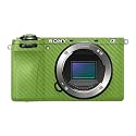 Carbon Fiber Camera Skin Compatible with Sony A6700 Mirrorless Camera (2023) - Solid Lime Green - Premium 3M Vinyl Protective Wrap Decal Cover - Easy to Apply | Crafted in the USA by MightySkins