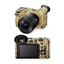 Carbon Fiber Camera Skin Compatible with Sony FX2 Digital Camera (2025) - Gold Tiles - Premium 3M Vinyl Protective Wrap Decal Cover - Easy to Apply | Crafted in the USA by MightySkins