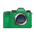 Carbon Fiber Camera Skin Compatible with Sony Alpha 9 III (2024) - Solid Green - Premium 3M Vinyl Protective Wrap Decal Cover - Easy to Apply | Crafted in the USA by MightySkins