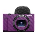 Carbon Fiber Camera Skin Compatible with Sony ZV-1 Mark II (2023) - Solid Purple - Premium 3M Vinyl Protective Wrap Decal Cover - Easy to Apply | Crafted in the USA by MightySkins