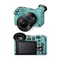 Carbon Fiber Camera Skin Compatible with Sony FX2 Digital Camera (2025) - Solid Turquoise - Premium 3M Vinyl Protective Wrap Decal Cover - Easy to Apply | Crafted in the USA by MightySkins