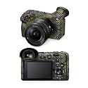 Carbon Fiber Camera Skin Compatible with Sony FX2 Digital Camera (2025) - Green Camouflage - Premium 3M Vinyl Protective Wrap Decal Cover - Easy to Apply | Crafted in the USA by MightySkins