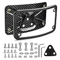 Carbon Fiber Curved Laydown License Plate Mount with Frame 3 Hole Mount