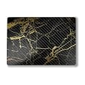 Carbon Fiber Laptop Skin Compatible with Surface Laptop 7 15" (2024) - Black Gold Marble - Premium 3M Vinyl Protective Wrap Decal Cover - Easy to Apply | Crafted in The USA by MightySkins