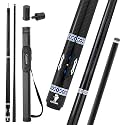 Carbon Fiber Pool Cue Stick with Case, 58" 2-Piece Design (19-20oz)