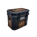 Carbon Fiber Skin Compatible with Yeti Roadie 15 Hard Cooler - Wooden Floral - Premium 3M Vinyl Protective Wrap Decal Cover - Easy to Apply | Crafted in The USA by MightySkins