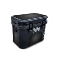 Carbon Fiber Skin Compatible with Yeti Roadie 15 Hard Cooler - Black Wood - Premium 3M Vinyl Protective Wrap Decal Cover - Easy to Apply | Crafted in The USA by MightySkins