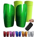 Carbon Fiber Soccer Shin Guards, with Portable Carrying Case, Super Strong, Ultra Light, Shock Resistance, Air Permeability, Suitable for Adult, Youth, Kid, Effective Protection