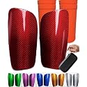Carbon Fiber Soccer Shin Guards, with Portable Carrying Case, Super Strong, Ultra Light, Shock Resistance, Air Permeability, Suitable for Adult, Youth, Kid, Effective Protection