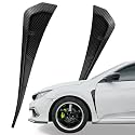Carbon Fiber Style Car Fender Side Vents Decoration Sticker Trim ABS Material Spoiler Fender Decorative Stickers Air Flow Intake Hole Grille Auto Exterior Universal Accessories (Carbon Fiber)