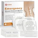 Carbou Emergency Wound Closure Strips, 4 Pcs Zip Stitch