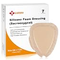 Carbou Silicone Sacrum Foam Dressing, 6"x7"(15cmx18cm), Box of 7
