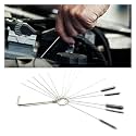 Carburetor Carbon Dirt Cleaning Kits, Carb Jet Remove Cleaner, Carburetor Parts Cleaner Tool, 10 Cleaning Needles + 5 Nylon Brushes + Adjustment Tool