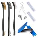 Carburetor Cleaning Kit, Welding Tip Cleaner Set & Carb Cleaner Tools with 26 Cleaning Wires Set 8 Cleaning Needles 3 Double-Ended Polishing Brush for Automotive, Motorcycle, ATV Maintenance
