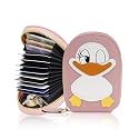 Card Holder Wallet for Women – Cute Duck Designed Girls Wallet | 11 Card Slots Slim Wallet, Faux Leather Small Purse with Zipper, Easy to Fit in Pocket &amp; Bag | Perfect Gifts for Woman- Pink