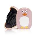 Card Holder Wallet for Women – Cute Penguin Designed Girls Wallet | 11 Card Slots Slim Wallet, Faux Leather Small Purse with Zipper, Easy to Fit in Pocket &amp; Bag | Perfect Gifts for Woman- Baby Pink