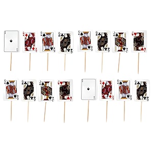 card party casino tooth picks - 16pc