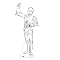 Cardboard People Color Me C-3PO Cardboard Cutout - Star Wars