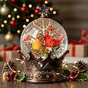 Cardinal Christmas Snow Globe, Lighted 2 Cardinal Musical Water Lantern with Swirling Glitter, Christmas Holiday Party Gifts and Decorations