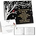 Cardinal Funeral Guest Book for Memorial Service, Memorial Sign in Book
