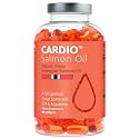 Cardio Omega 3 Fish Oil - 1000mg, Norwegian Salmon Oil with EPA, DHA, DPA & Astaxanthin, No Fishy Aftertaste, Fatty Acids Supplement - 90 Capsules