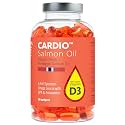 Cardio Omega 3 Fish Oil &amp; Vitamin D3-1000mg, Norwegian Salmon Oil with EPA, DHA, DPA &amp; Astaxanthin, No Fishy Aftertaste, Fatty Acids Supplement - 90 Capsules