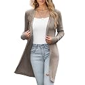 CARDYDONY Women's Long Color Block Cardigan Sweater
