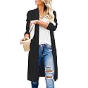 CARDYDONY Women's Long Color Block Cardigan Sweater